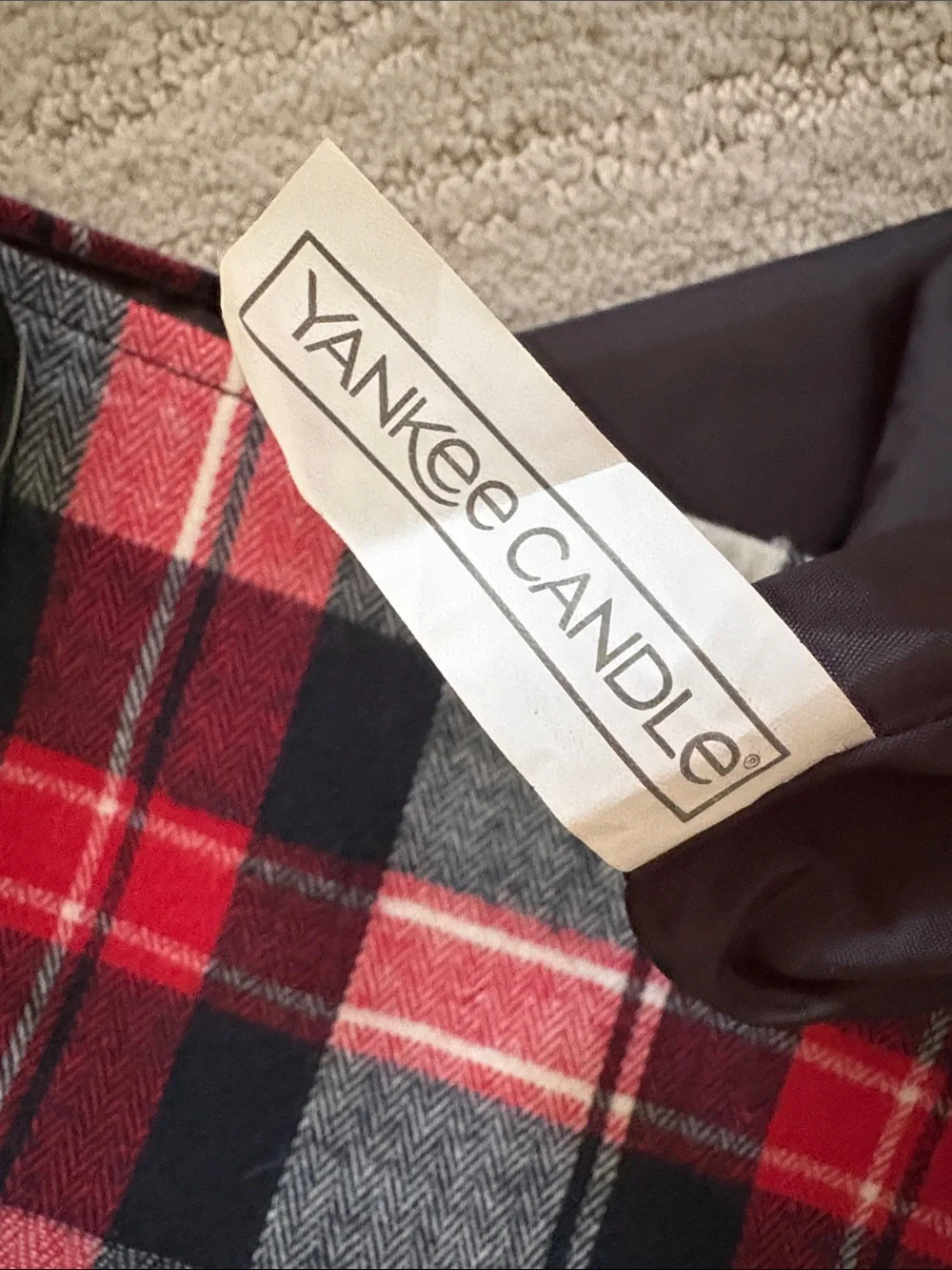 Yankee Candle 2023 Holiday Festive Flannel Plaid Tote Bag NWOT Classic Preppy